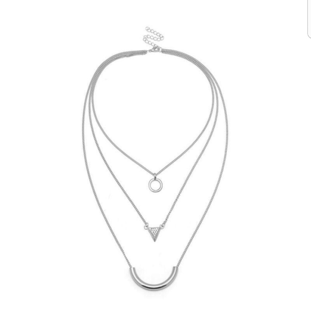 Silver 3 layer necklace NWOT